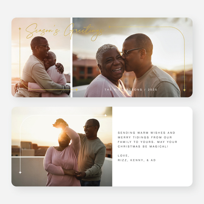 Edge of Radiance Holiday Cards and Invitations - Yellow