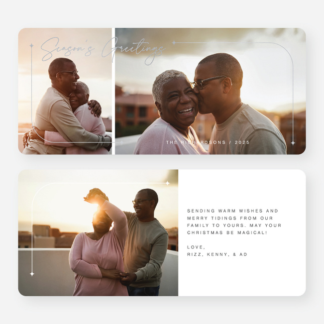 Edge of Radiance Holiday Cards and Invitations - Gray