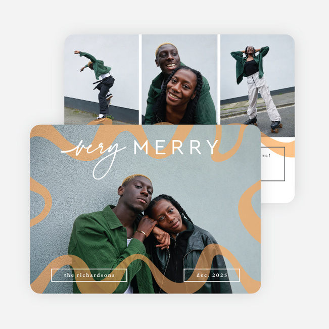 Flow State Holiday Cards and Invitations - Orange