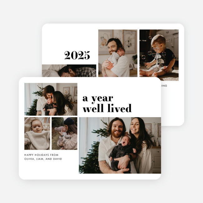 Moments that Mattered Holiday Cards and Invitations - White