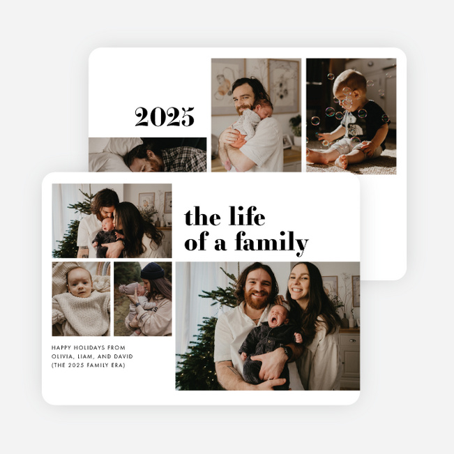 Moments that Mattered Holiday Cards and Invitations - White