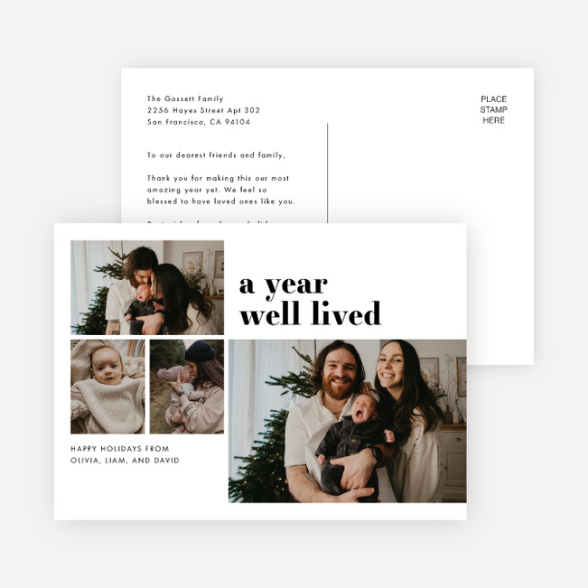 Moments that Mattered Holiday Cards and Invitations - White