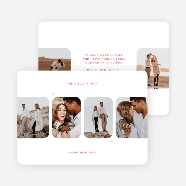 Season of Stillness New Year Cards and Invitations - White