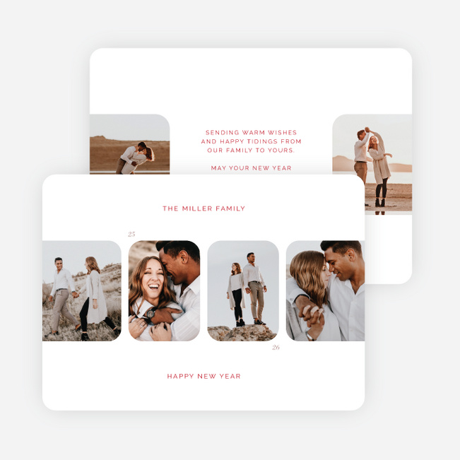 Season of Stillness New Year Cards and Invitations - White