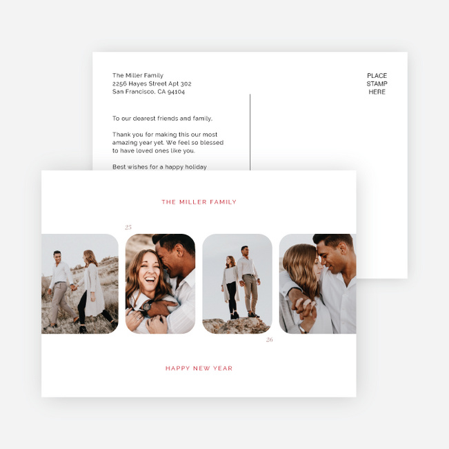 Season of Stillness New Year Cards and Invitations - White