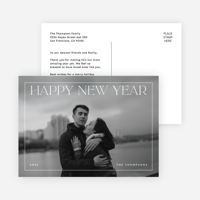 Bound by Light New Year Cards and Invitations - Blue