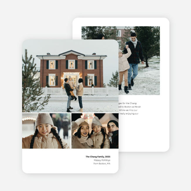 Center Stage Holiday Cards and Invitations - White