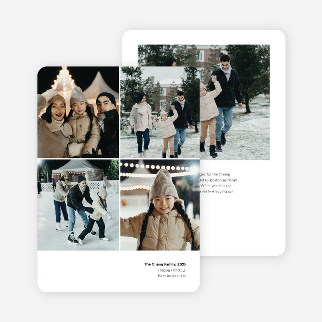 Center Stage Holiday Cards and Invitations - White