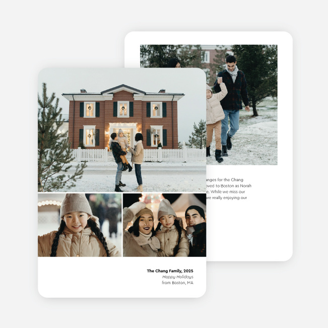 Center Stage Holiday Cards and Invitations - White