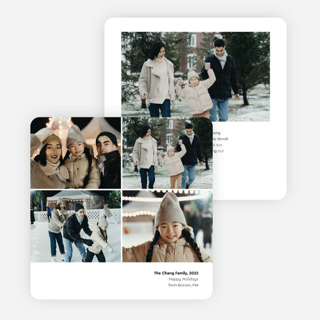 Center Stage Holiday Cards and Invitations - White