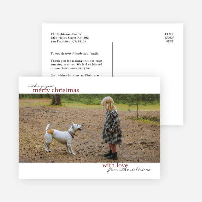 Edge to Edge Christmas Cards - Red