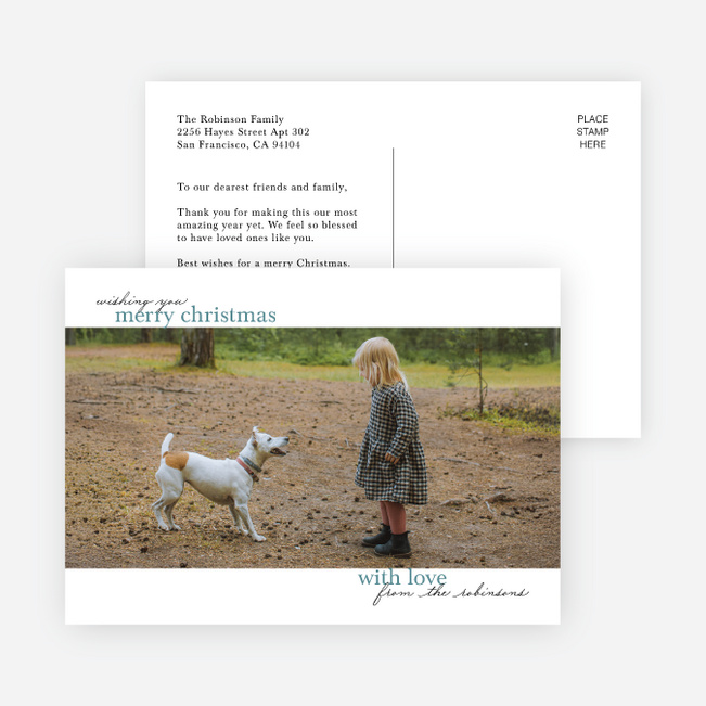 Edge to Edge Christmas Cards - Blue