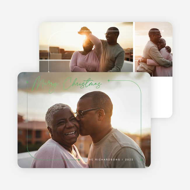 Edge of Radiance Christmas Cards - Green