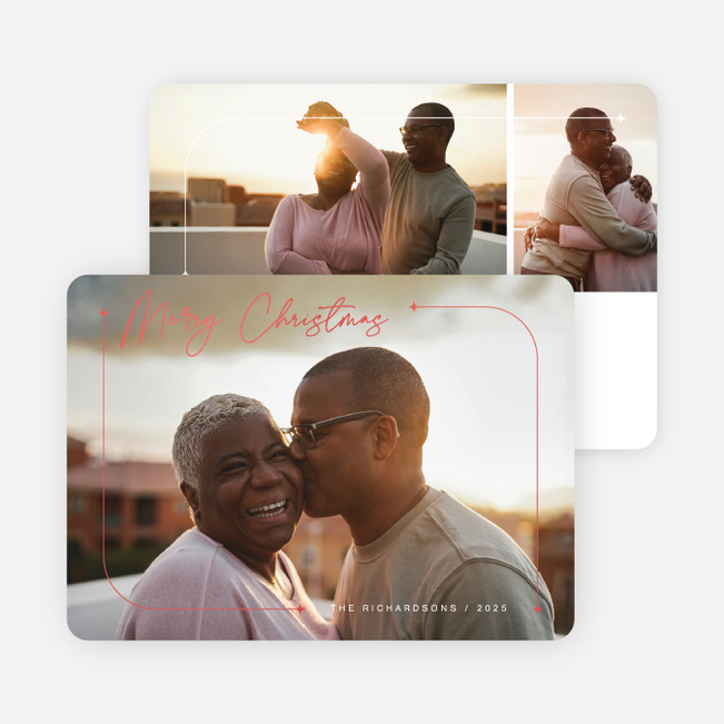 Edge of Radiance Christmas Cards - Red