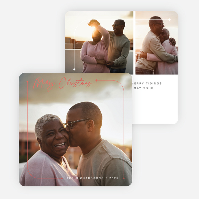 Edge of Radiance Christmas Cards - Red