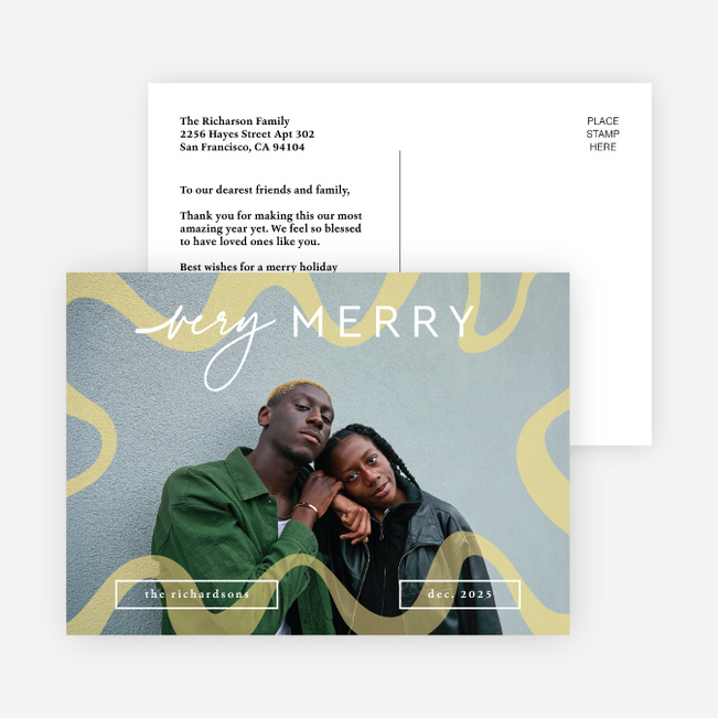 Flow State Holiday Cards and Invitations - Yellow