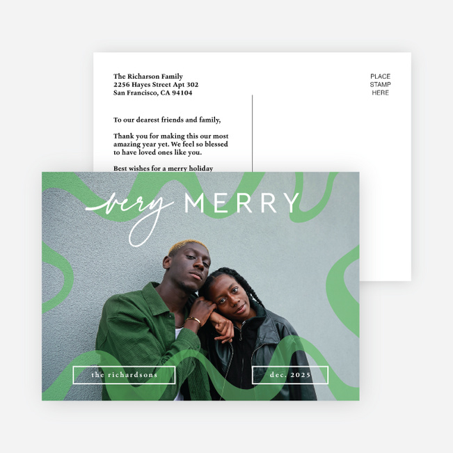 Flow State Holiday Cards and Invitations - Green