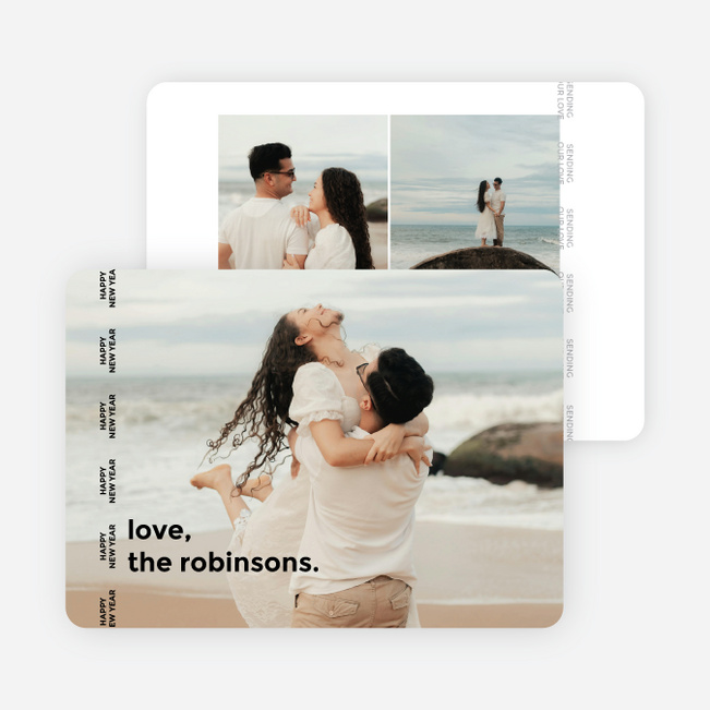 No Distractions New Year Cards and Invitations - White