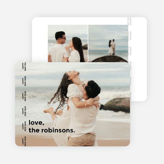 No Distractions New Year Cards and Invitations - White