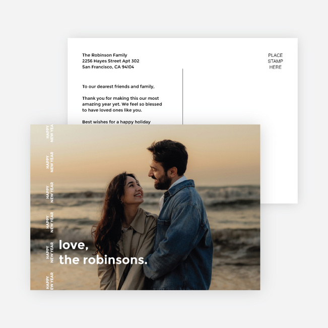 No Distractions New Year Cards and Invitations - White