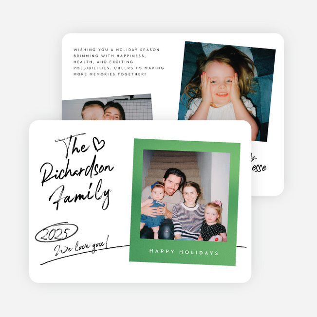 Picture This Holiday Cards and Invitations - Green