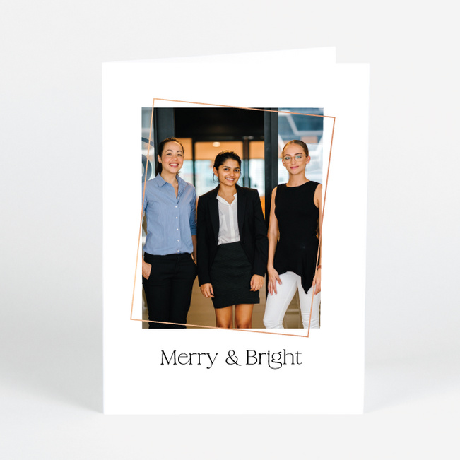 Foil As It Lands Corporate Holiday Cards & Corporate Christmas Cards - Pink