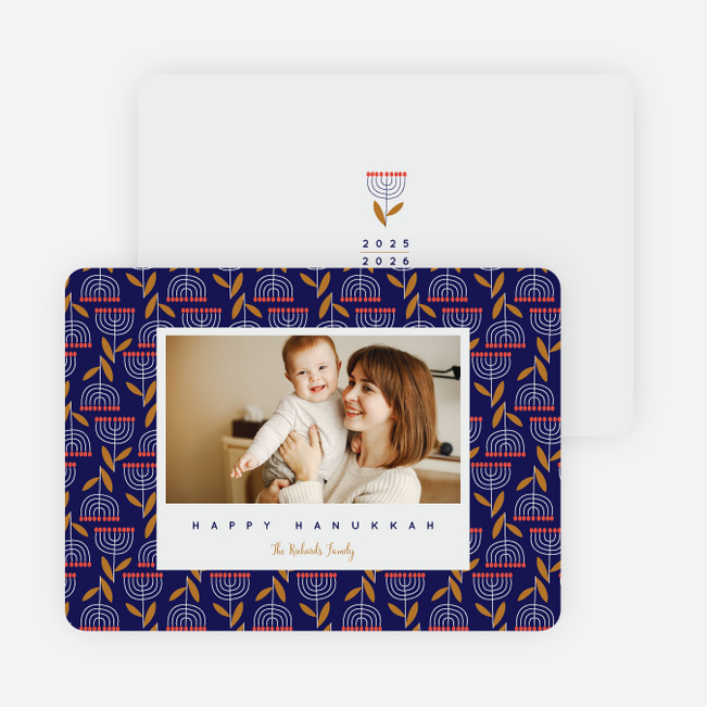 Botanical Lights Hanukkah Cards - Multi