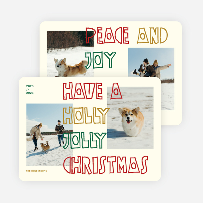 Jolly Greeting Christmas Cards - Multi