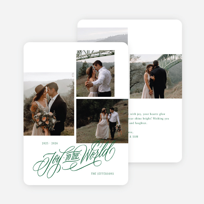 Joyful Times Holiday Cards and Invitations - Green