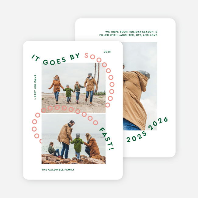 Looping So Fast Holiday Cards and Invitations - Pink