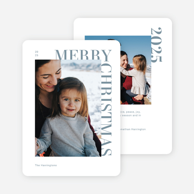 Merry & Modern Christmas Cards - Blue