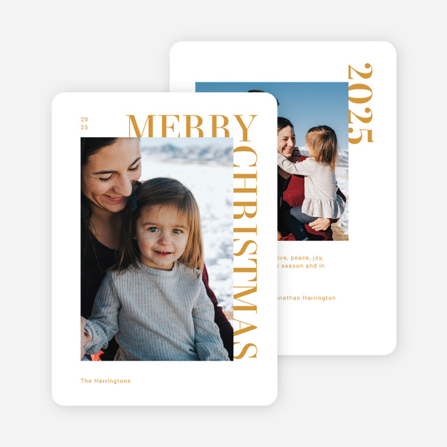 Merry & Modern Christmas Cards - Yellow