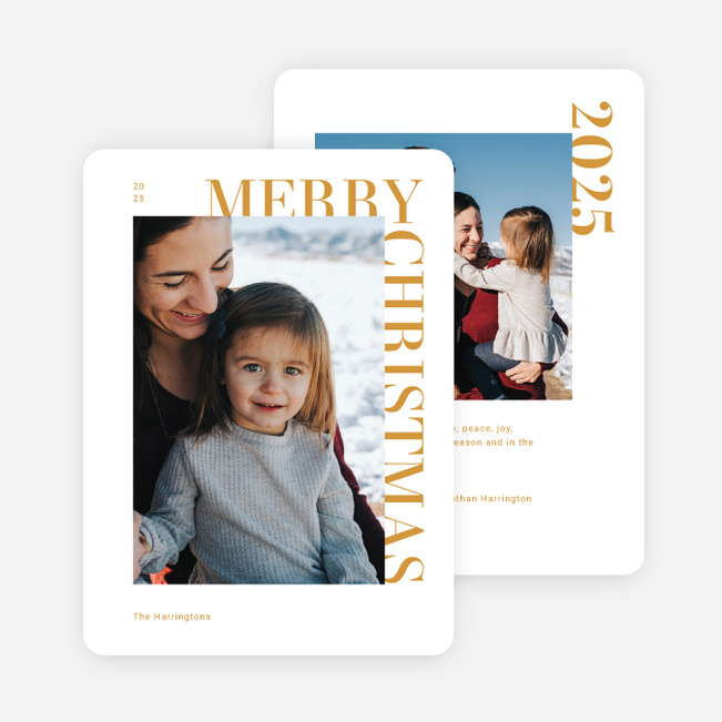 Merry & Modern Christmas Cards - Yellow