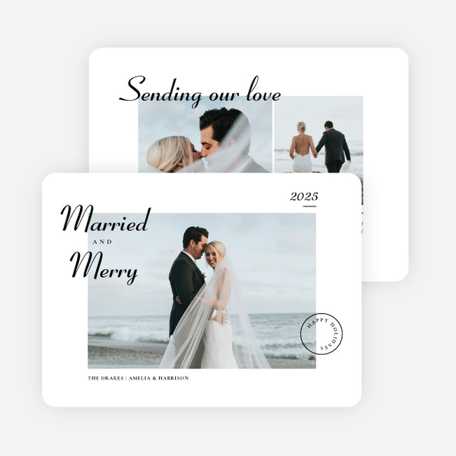 Mistletoe Match Holiday Cards and Invitations - White