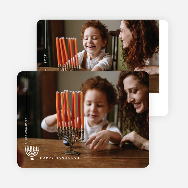 Spreading Light & Love Hanukkah Cards - White