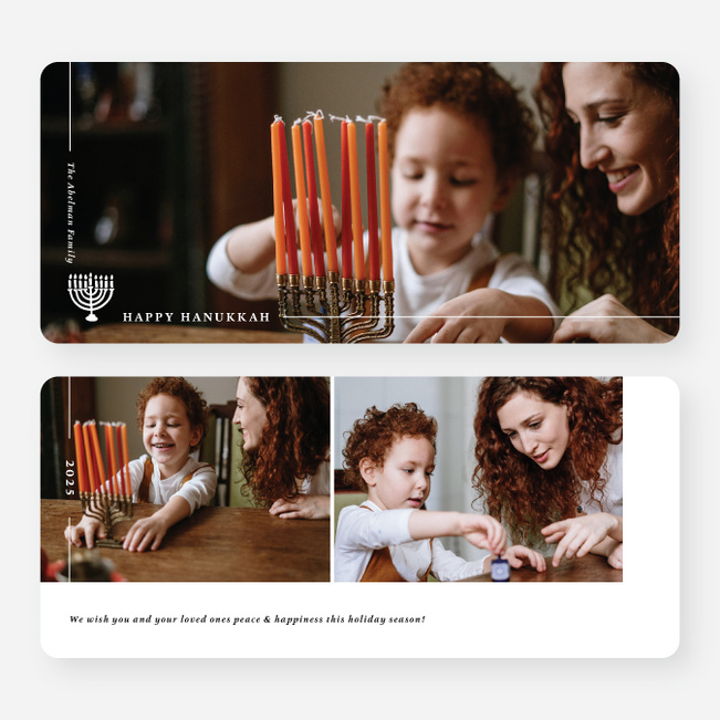 Spreading Light & Love Hanukkah Cards - White