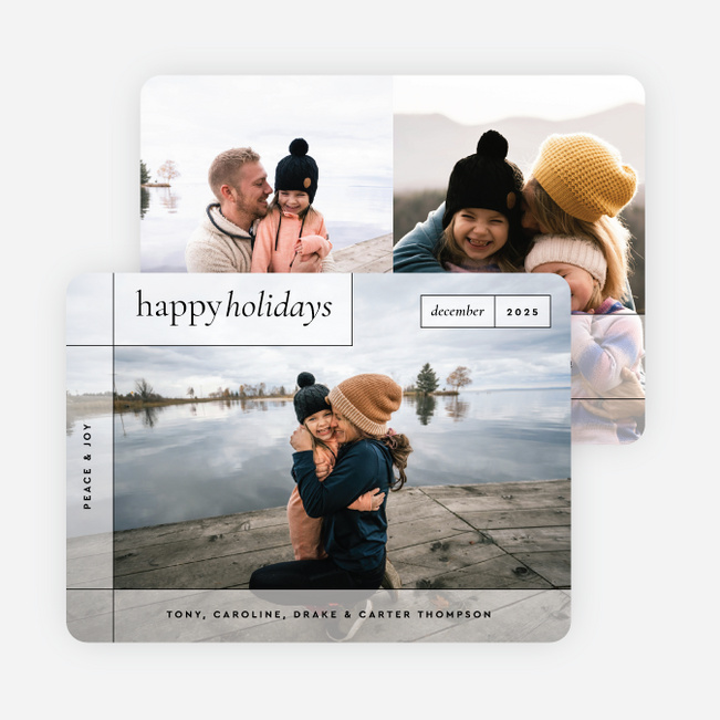 Behind the Sparkle Holiday Cards and Invitations - White