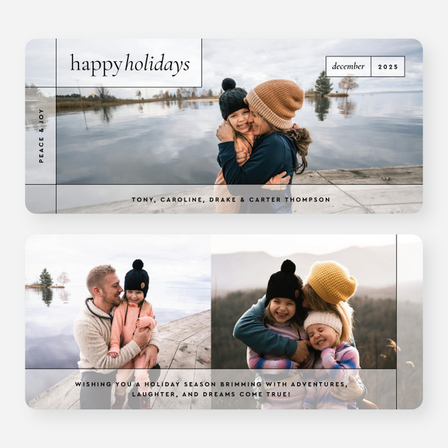 Behind the Sparkle Holiday Cards and Invitations - White