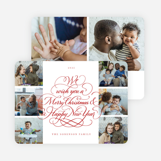 Fanciful Greetings Christmas Cards - Red