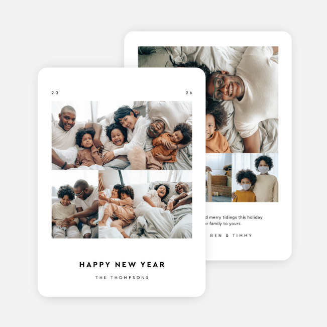 A Little Bit of Everything New Year Cards and Invitations - White