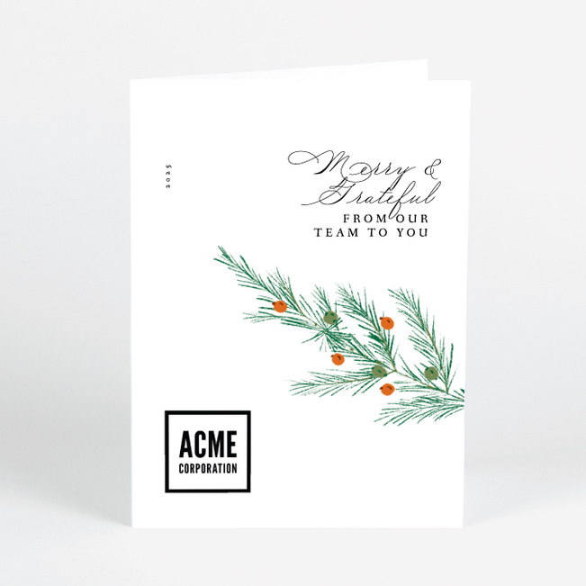 Pine & Dandy Corporate Holiday Cards & Corporate Christmas Cards - White