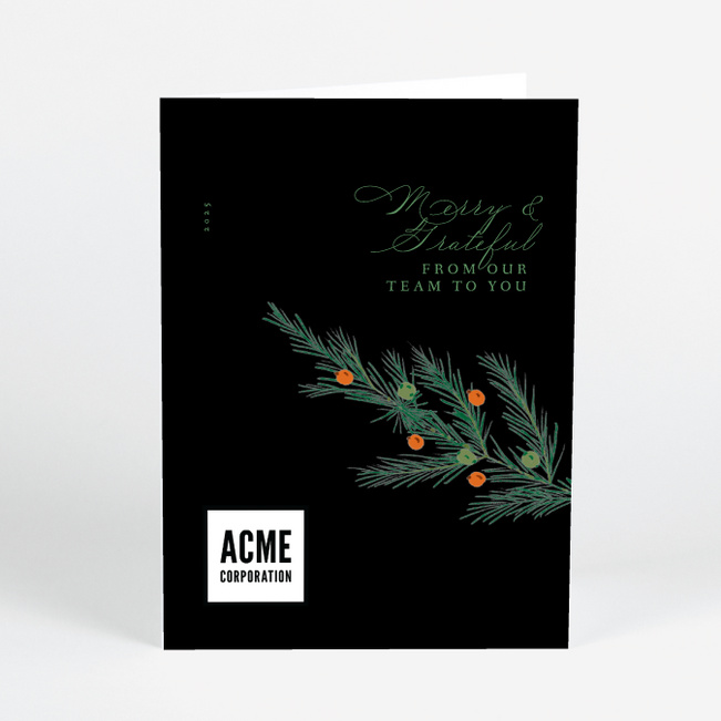 Pine & Dandy Corporate Holiday Cards & Corporate Christmas Cards - Black
