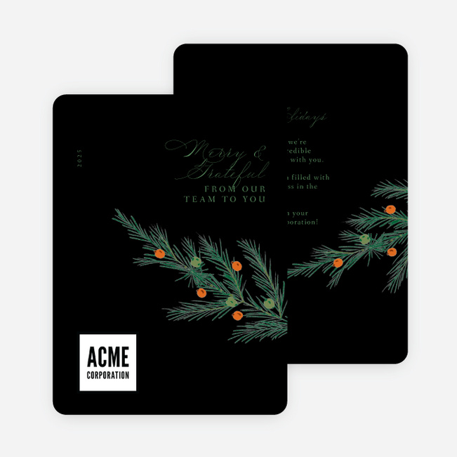 Pine & Dandy Corporate Holiday Cards & Corporate Christmas Cards - Black