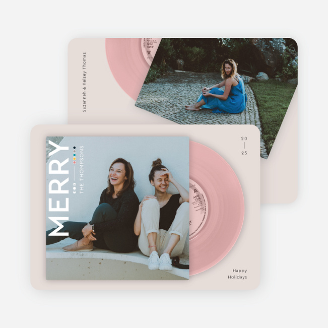 On the Record Holiday Cards and Invitations - Pink