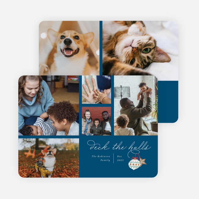 Special Decoration Christmas Cards - Blue