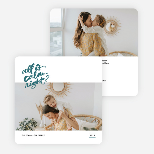 Is It Calm Holiday Cards and Invitations - Blue