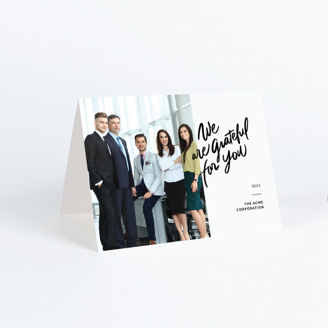 Grateful Spirit Corporate Holiday Cards & Corporate Christmas Cards - White