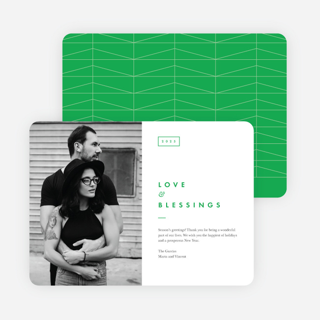 Love Graph Holiday Cards - Green