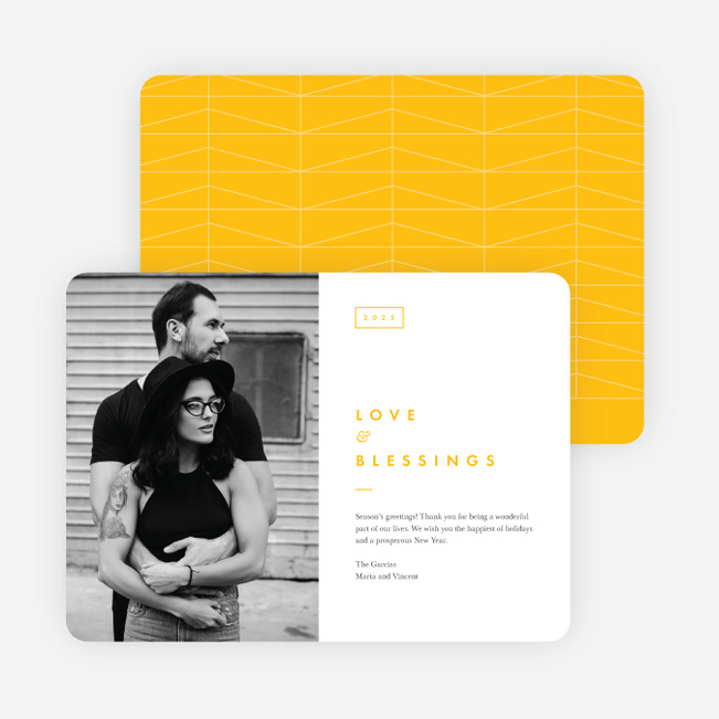 Love Graph Holiday Cards - Yellow