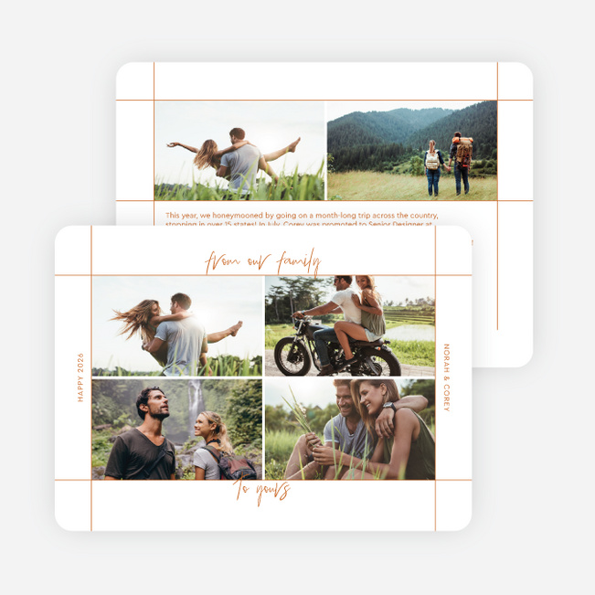 Scripted Memories New Year Cards and Invitations - Orange
